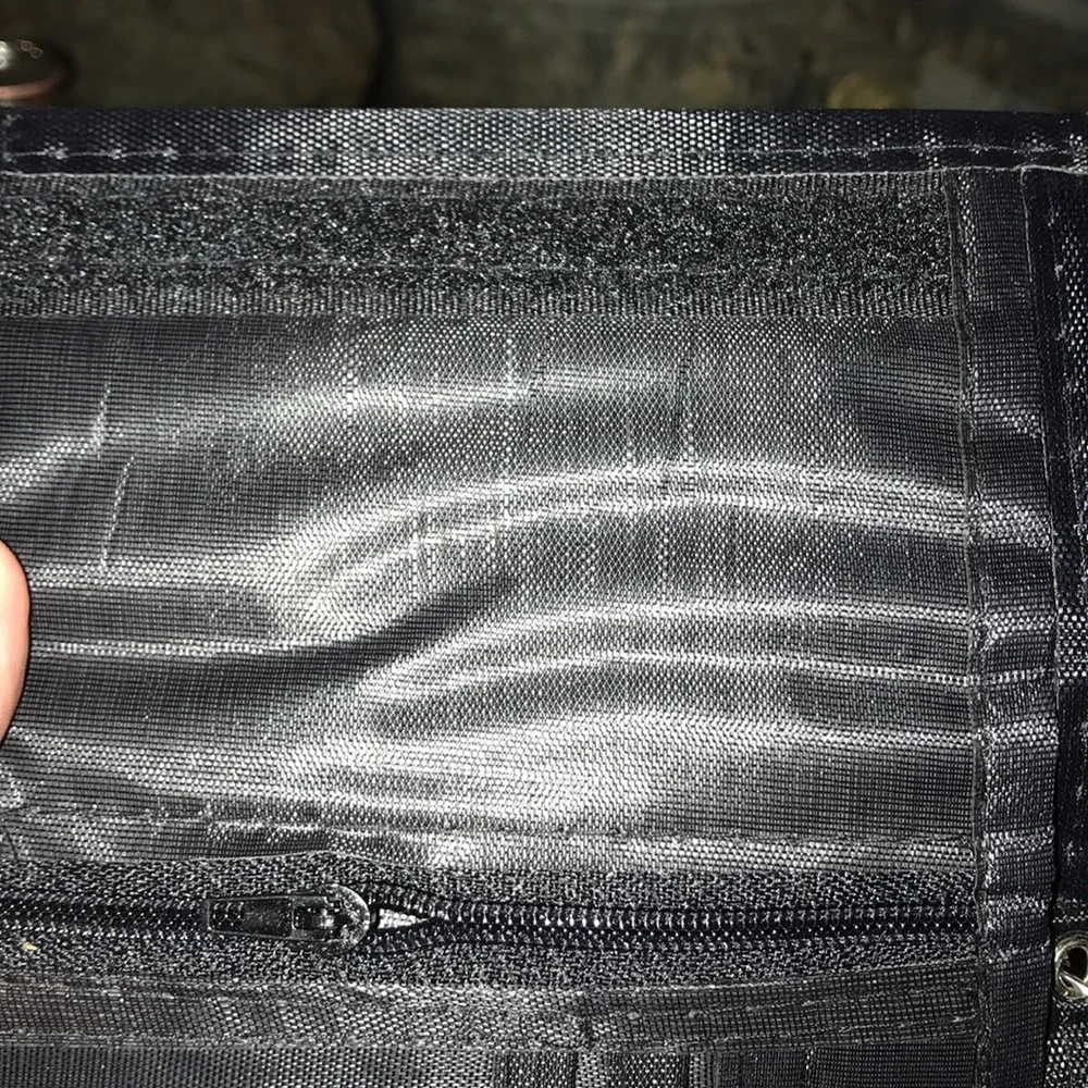New black skull nylon surfer wallet fold over Y2k